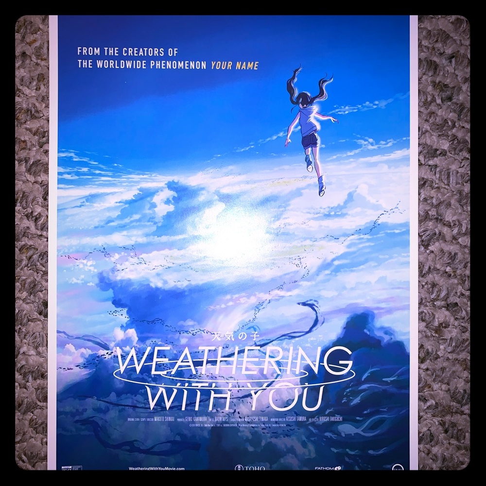 Weathering with you fan poster framed
